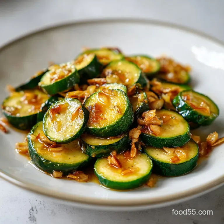 Asian Zucchini Side: Honey Soy Glazed