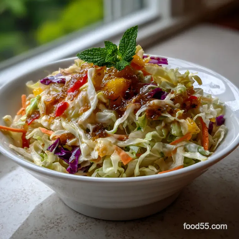 The Addictive Cabbage Salad: Ultimate Crunch presentation