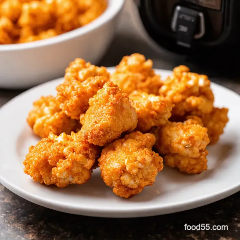 Air Fryer Popcorn Chicken Crispy Golden Bites in Minutes presentation