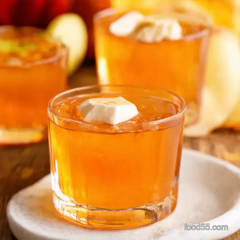 Apple Pie Jello Shots Spiced Apple Cider Gelatin Shooters presentation