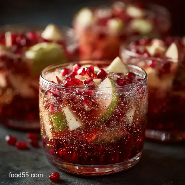Apple and Pomegranate Sparkling Thanksgiving Mockt: the Festive Fireside Fizz presentation