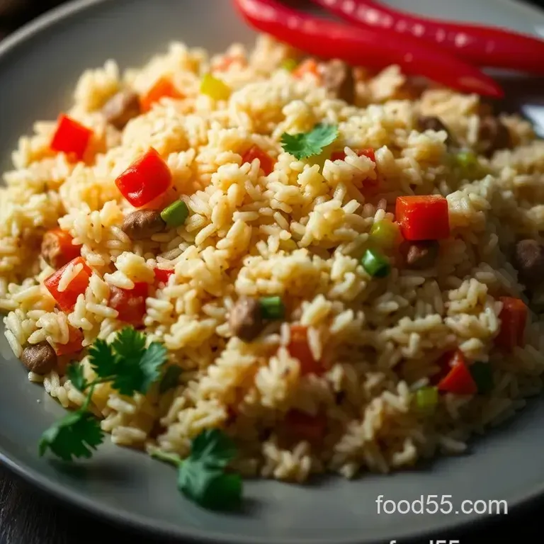 Arroz con Gandules: Puerto Rican Rice with Pigeon Peas presentation