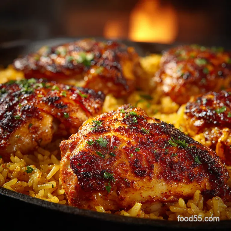 Arroz Con Pollo Classic Latin Rice and Chicken presentation