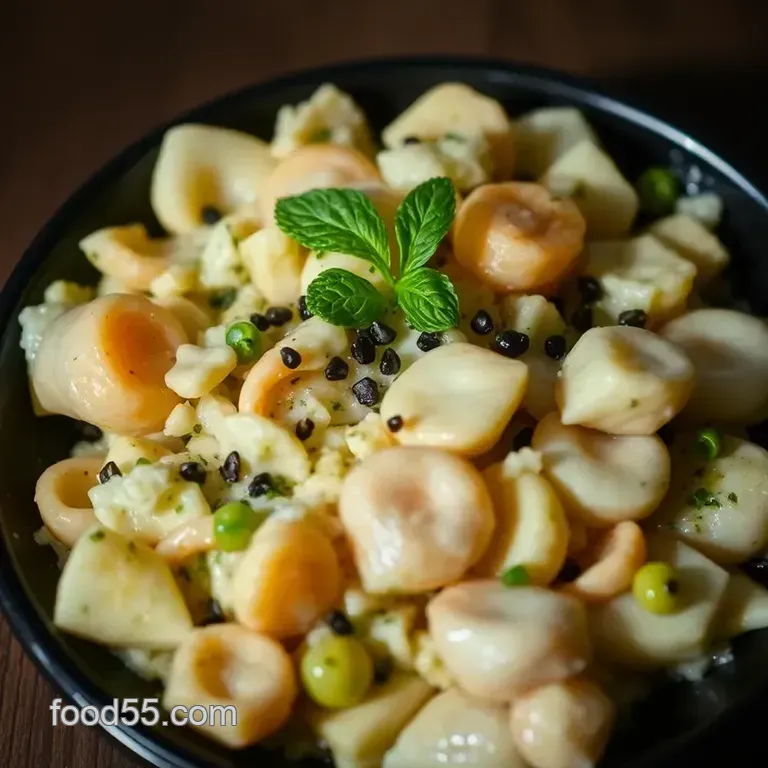 Authentic Italian-Style Scungilli Salad with Lemon &amp Herbs presentation