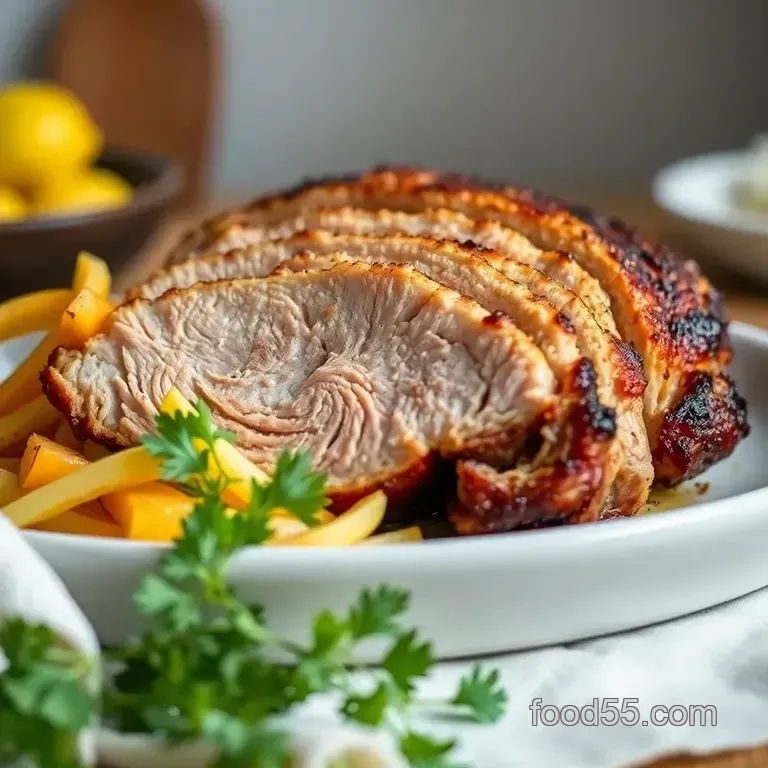 Authentic Slow-Roasted Pernil presentation