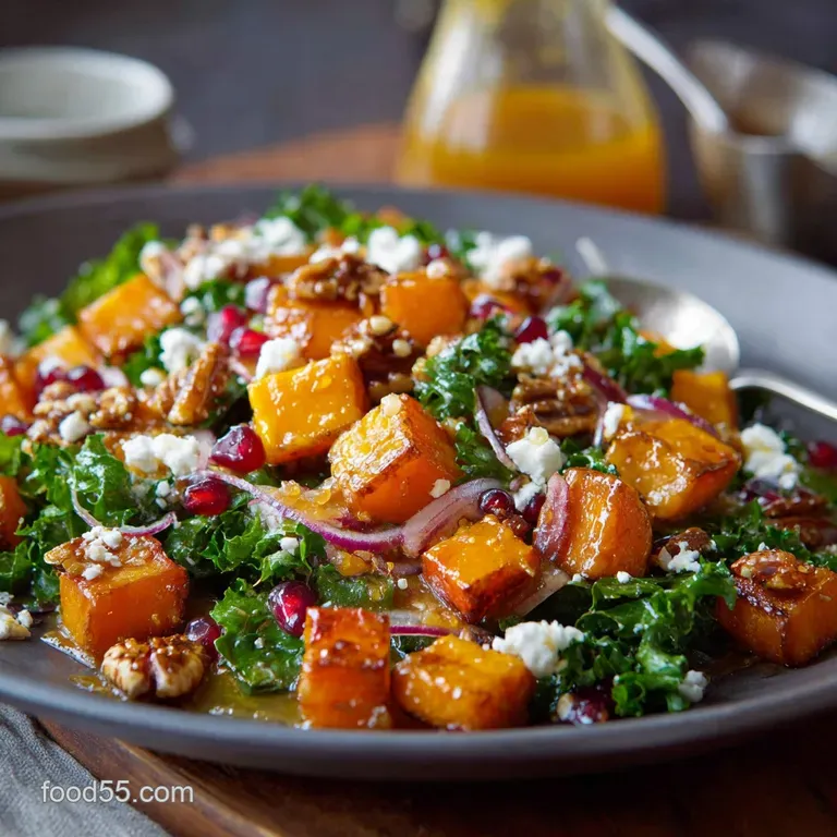 Autumn Chopped Salad: the Great Harvest with Butternut and Blue Cheese presentation