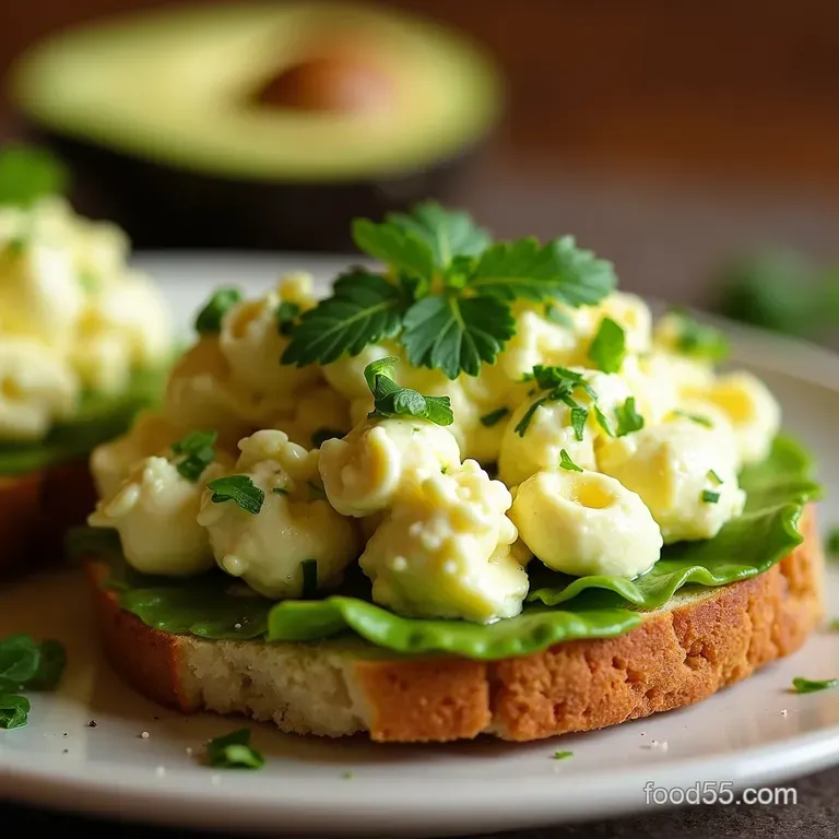 Creamy Zesty Green Goddess Avocado Egg Salad No Mayo Required presentation