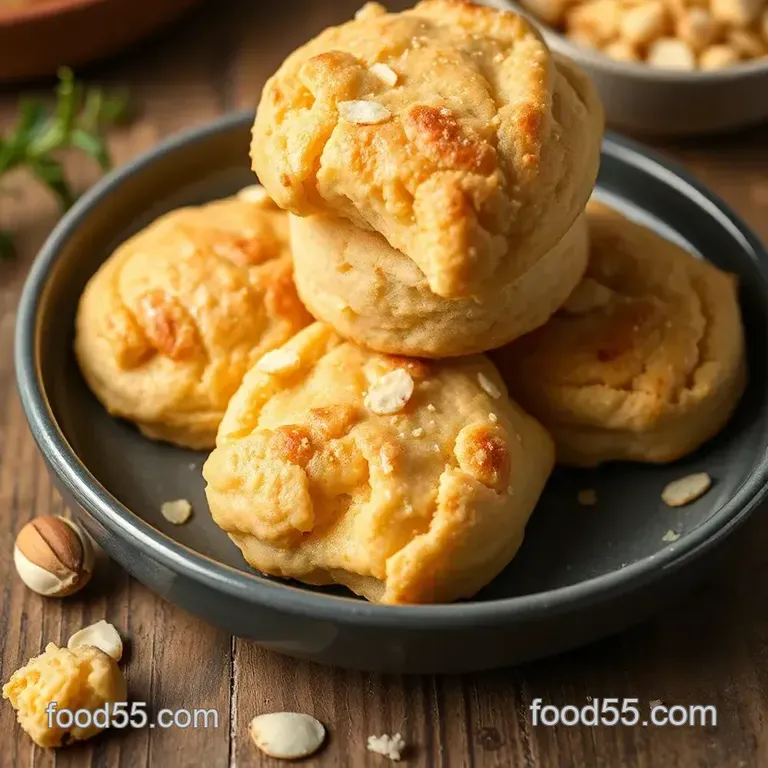 Bake Cheddar Almond Flour Drop Biscuits presentation