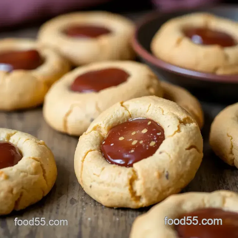 Chestnut Flour Thumbprint Cookies presentation