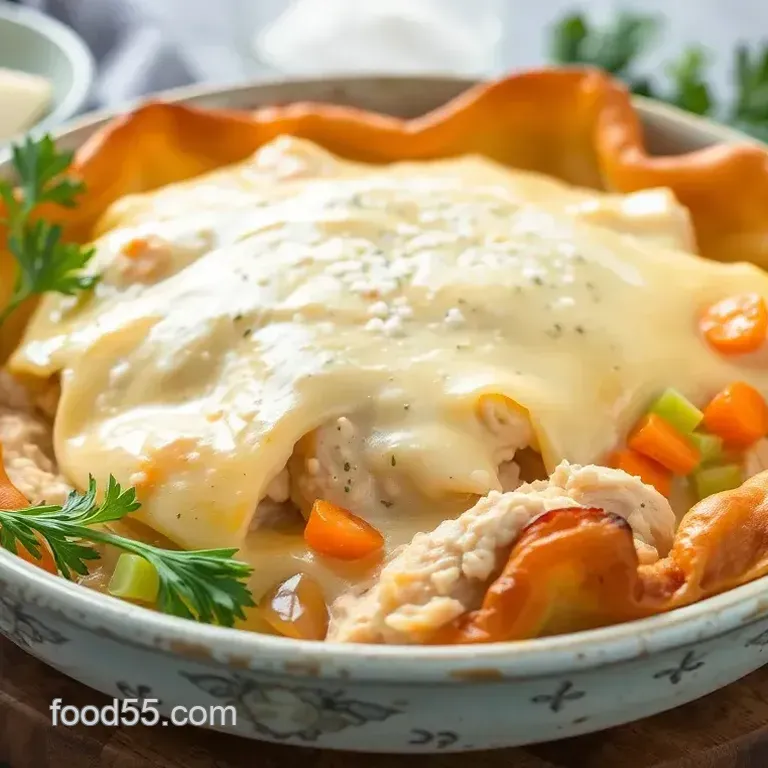 Savory Baked Chicken Pastry Pockets with Creamy Herb Filling
