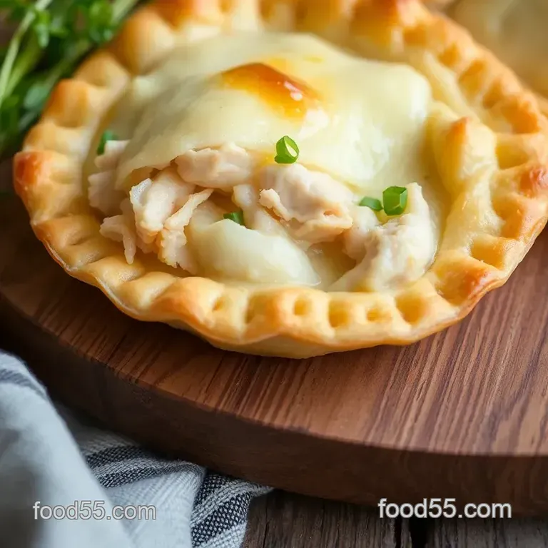 Golden Flaky Chicken Pastry Pie presentation
