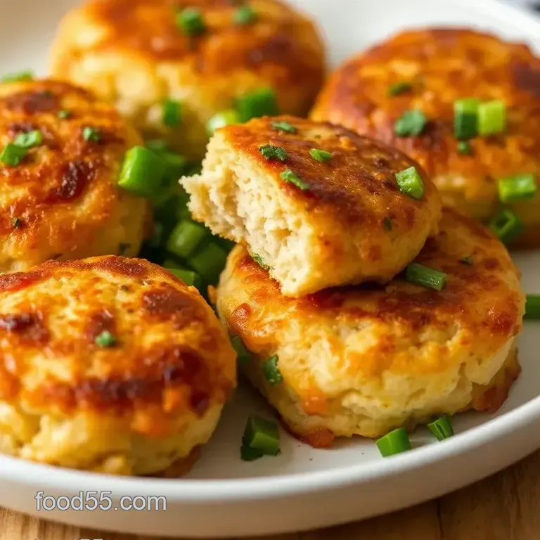 Bake Chicken Patties with Flaky Puff Pastry presentation