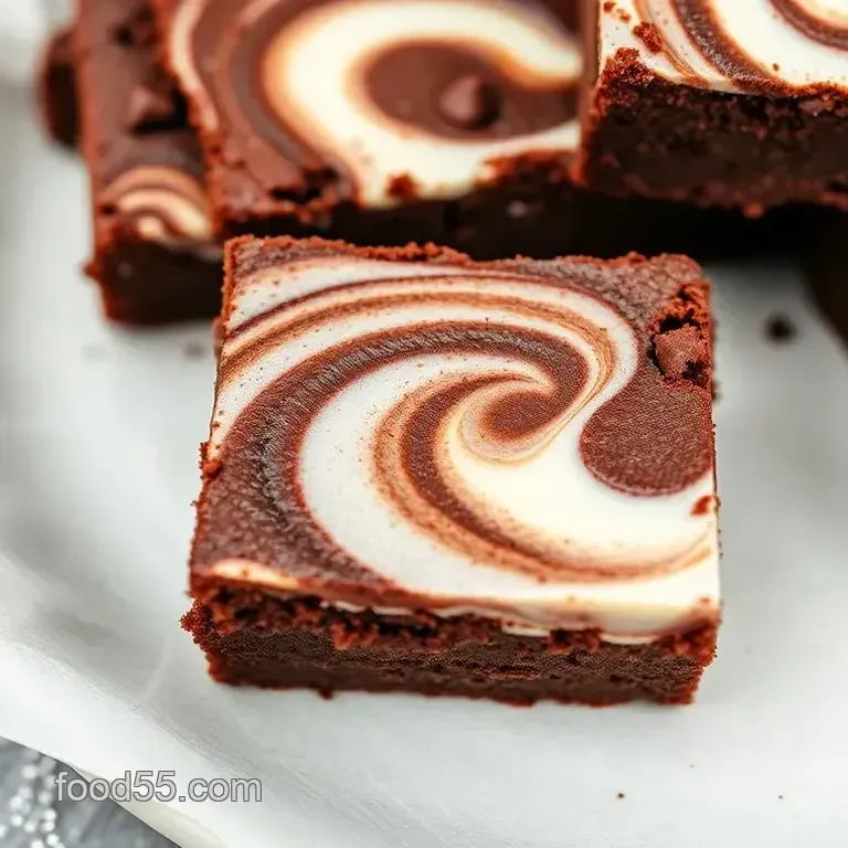Decadent Chocolate Brownies with a Creamy Cheesecake Swirl