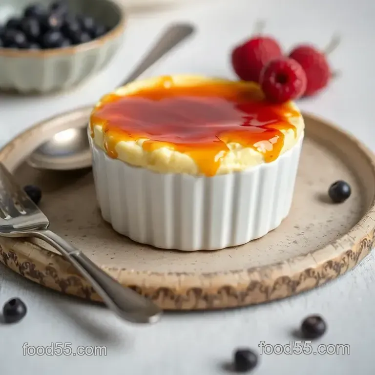 Irresistibly Creamy Crème Brûlée with Caramelized Sugar Top presentation