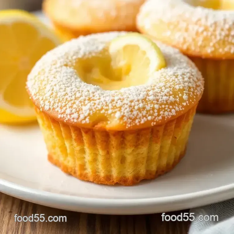 Zesty Lemon Delight Cakes presentation