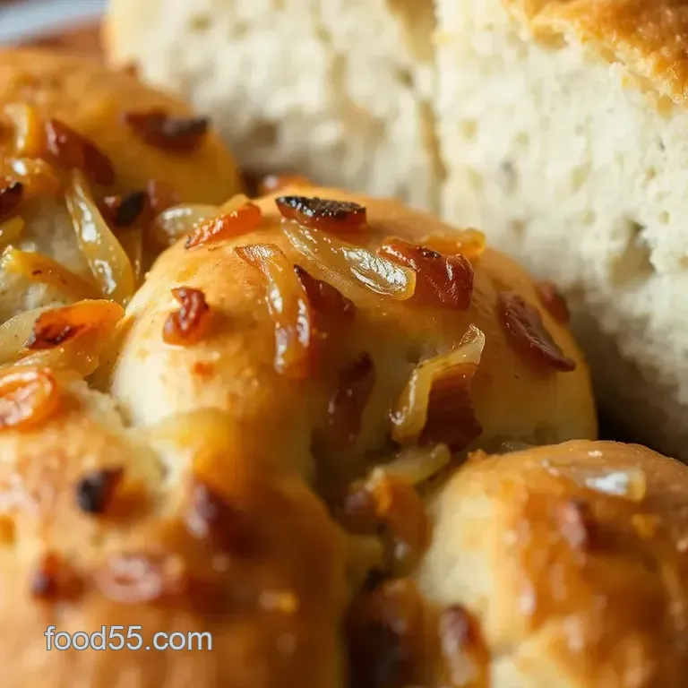 Savory Caramelized Onion Bread presentation