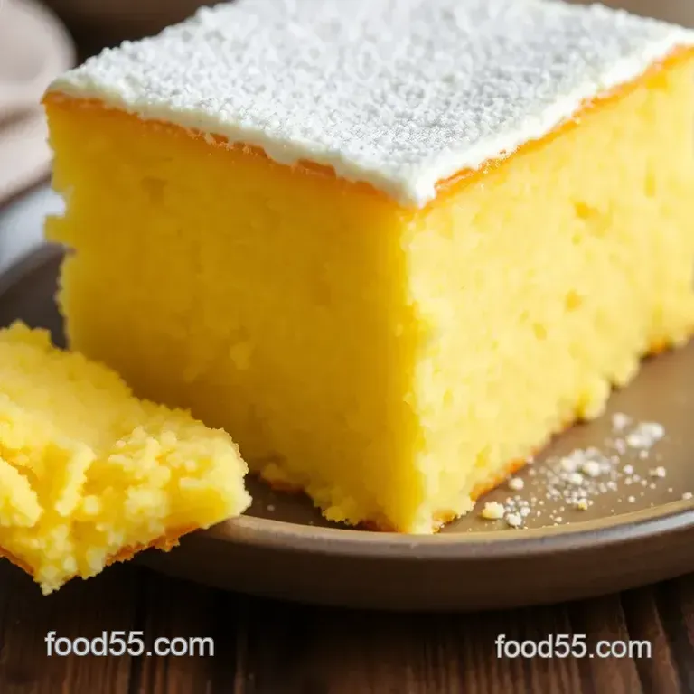Delightfully Easy Bake Yellow Cake with Custard Mix Surprise presentation
