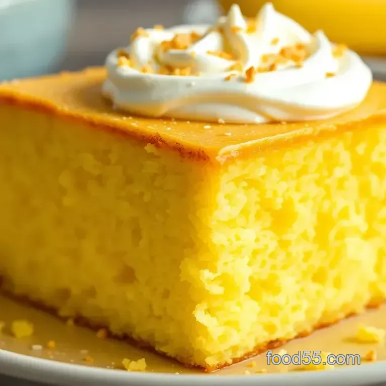 Delightfully Easy Bake Yellow Cake with Custard Mix Surprise