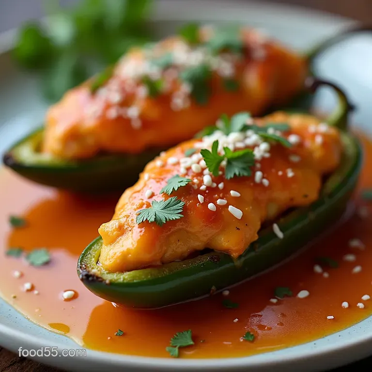 The Proper Popper OvenBaked Buffalo Chicken Stuffed Jalape&ntilde;os