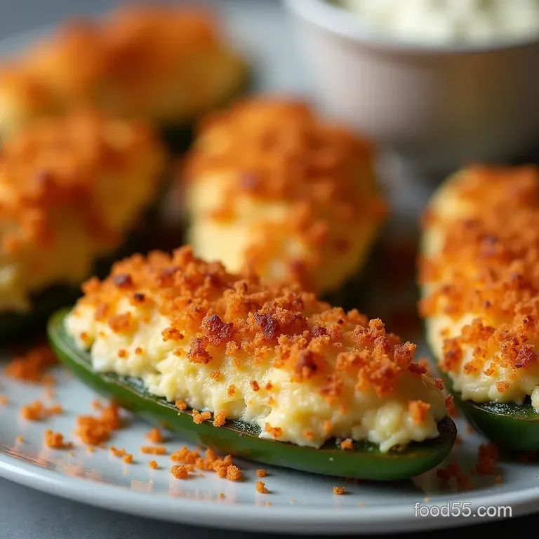 Properly Popped Baked Jalapeño Poppers with Cream Cheese Smoked Paprika Crunch