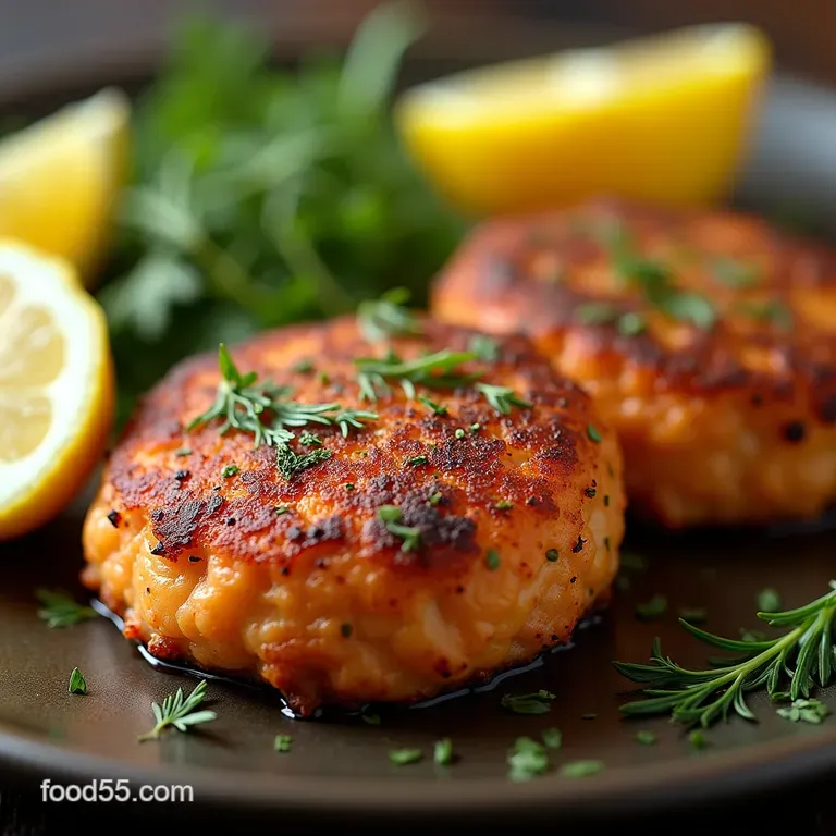 Zesty Lemondill Baked Salmon Cakes Oven Baked Easy presentation