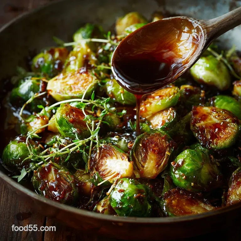 Balsamic Honey Glazed Brussels Sprouts and Sweet P The Best Autumn Side Dish