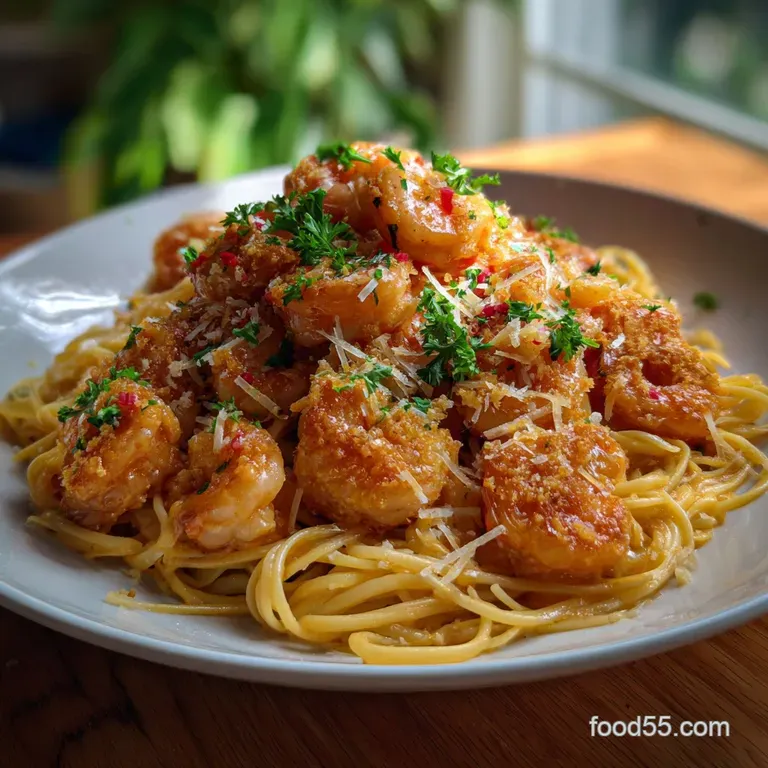 Incredible Bang Bang Shrimp Pasta in 30 Minutes presentation