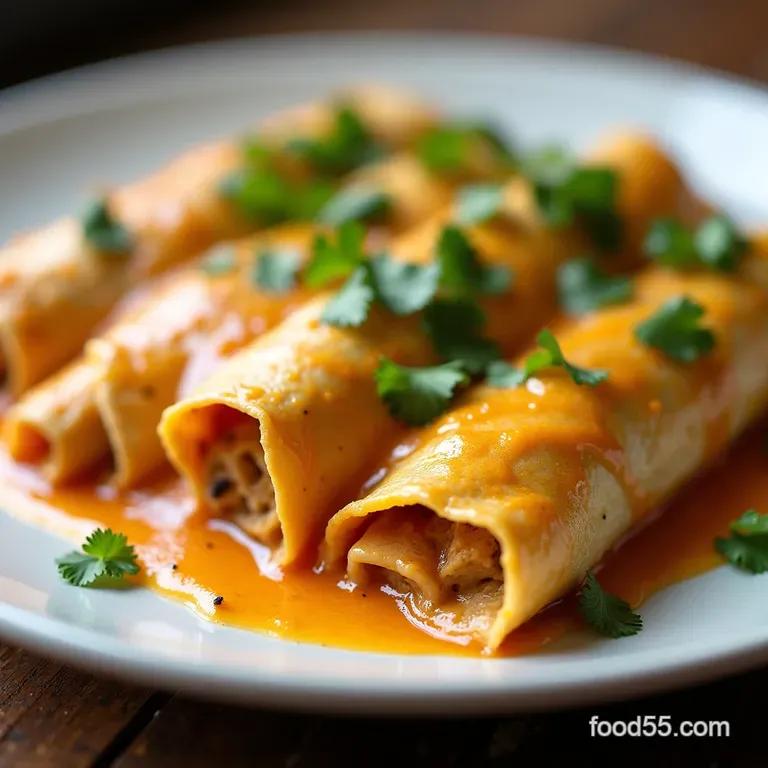 Best Homemade Chicken Enchiladas with Creamy Green Sauce