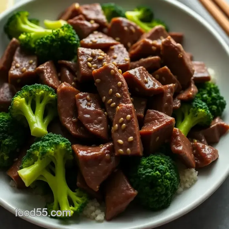 Better Than Takeout Beef and Broccoli presentation