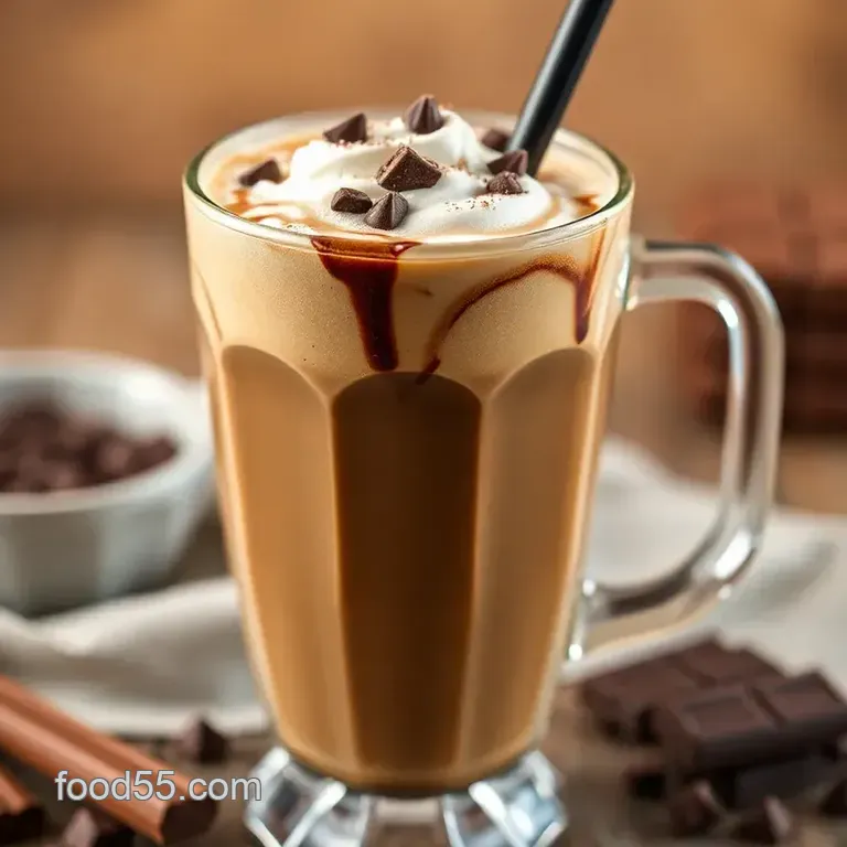 Blend Iced Coffee with Creamy Chocolate presentation