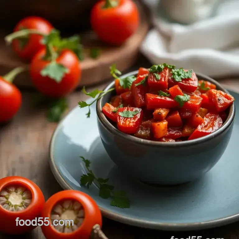 Roasted Red Pepper Chimichurri Recipe presentation