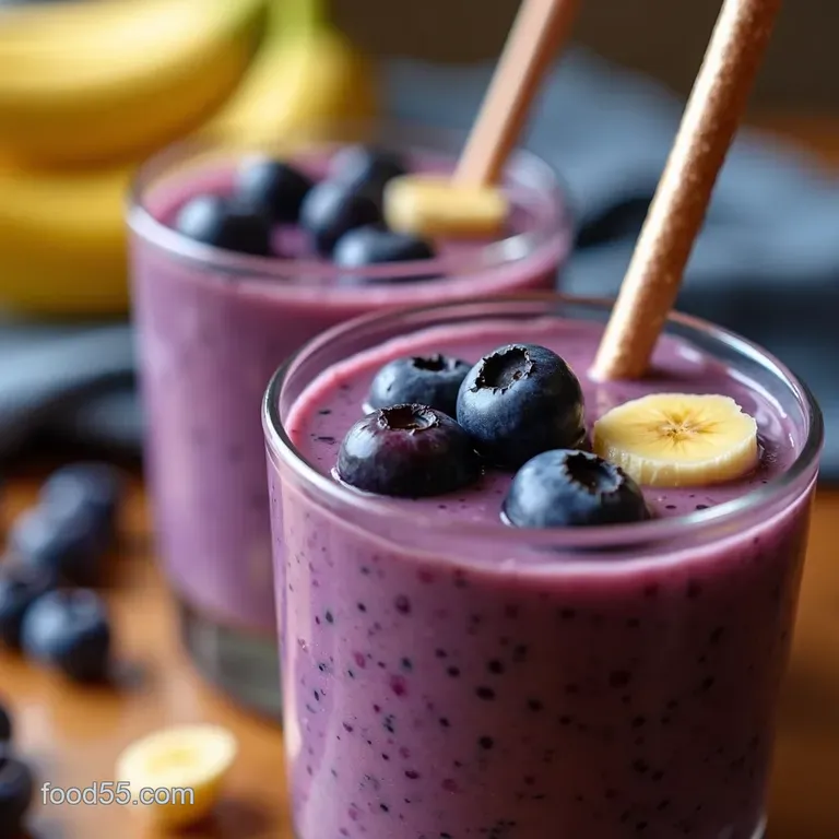 The Jammy Blue Bouncing Banana Pb Power Smoothie presentation