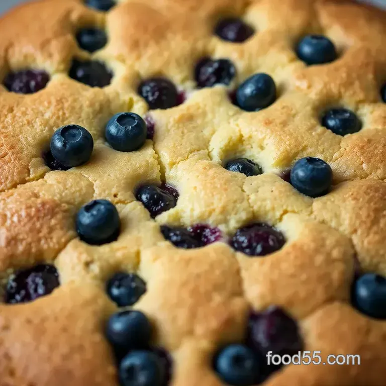 Blueberry Bliss: Fluffy Coffee Cake with a Sweet Crumb Topping presentation