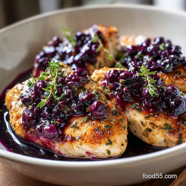 The Best Ever Blueberry Thyme Chicken: Golden and Savory