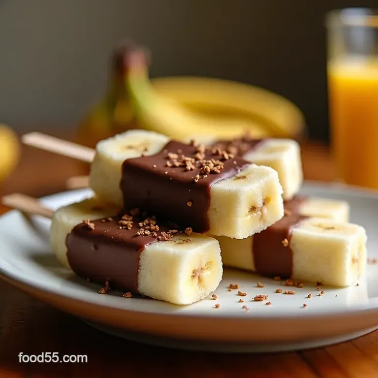 Boonana Pops Frozen Banana Pops with Chocolate Toppings presentation