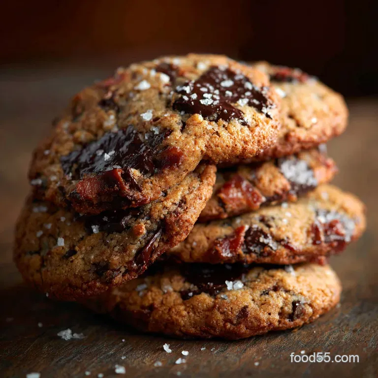 The Kentucky Gentlemans Indulgence Bourbon Bacon Dark Chocolate Chunk Cookies presentation