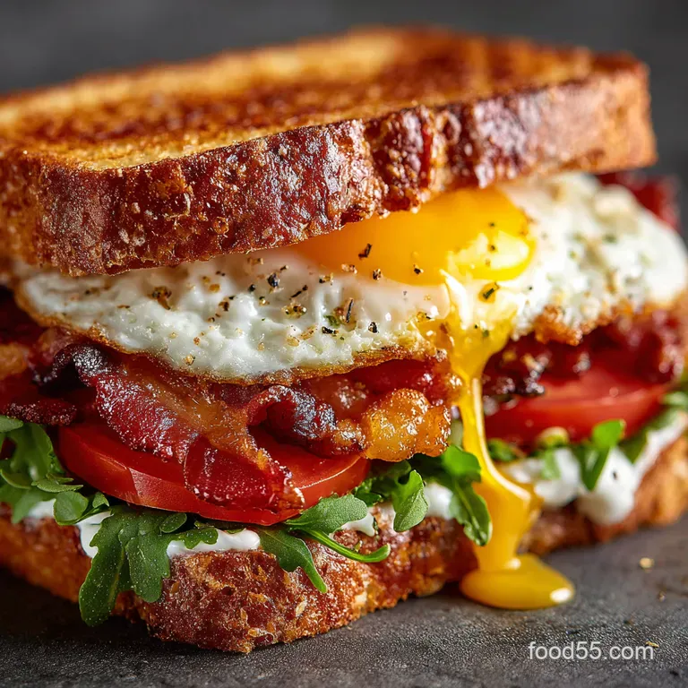 Breakfast Blt Egg Sandwich Skinnytastestyle presentation