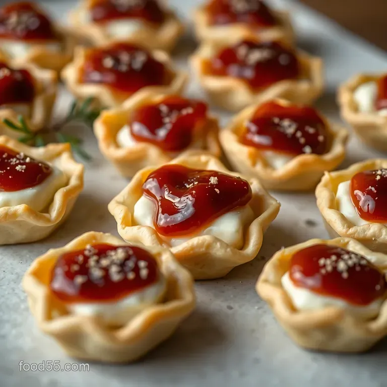 Brie Jam Jewels Flaky Fillo Bites of Heaven