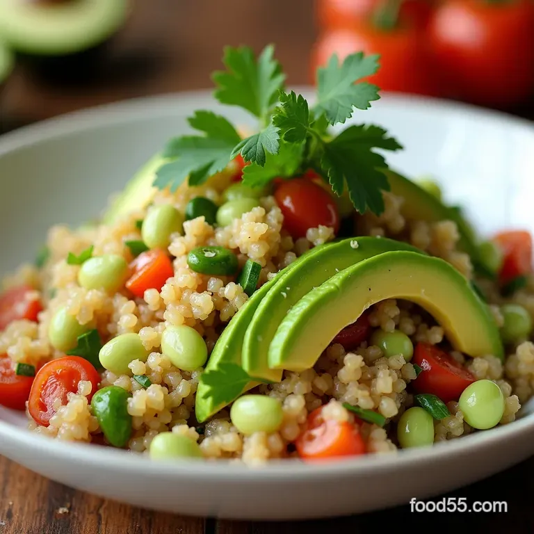 Bright Avocado Quinoa Salad with Lime Cilantro