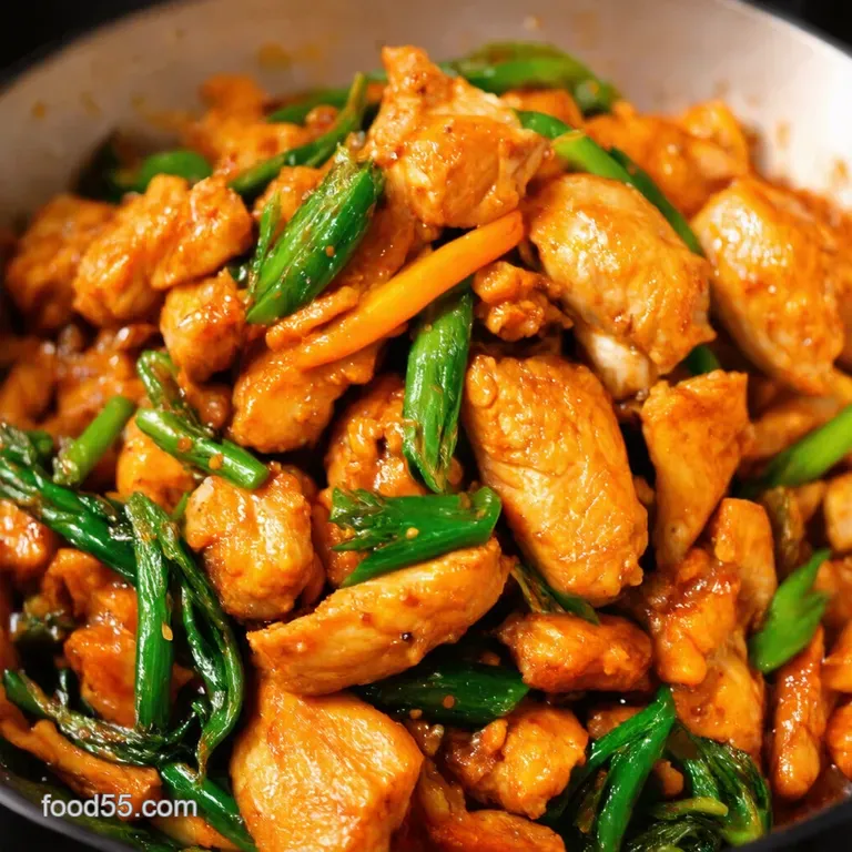 Bright Gingersoy Chicken Stirfry presentation