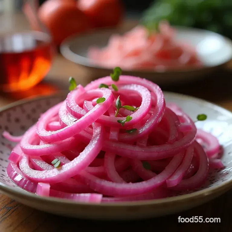 Bright Tangy Quickpickled Red Onions presentation
