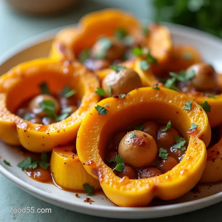 Golden Glazed Acorn Squash with Brown Sugar Cinnamon