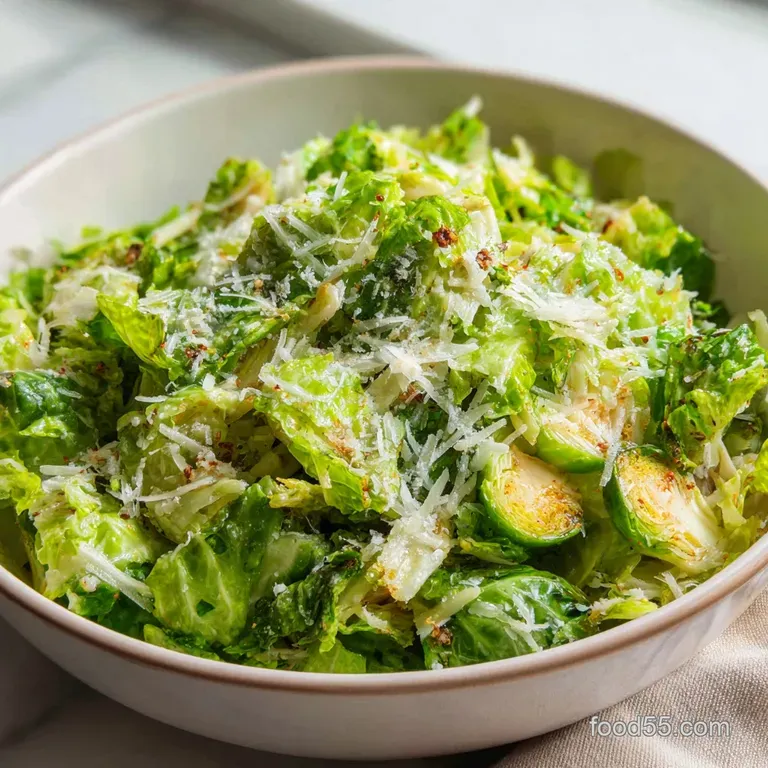 Brussels Sprouts Caesar Salad Recipe with Garlic