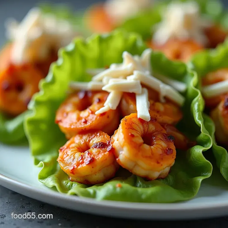 The Keto Kickstart Fiery Buffalo Shrimp Lettuce Wraps with Cool Ranch Slaw
