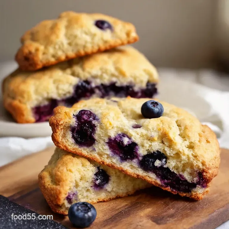 Bursting Blueberry Almond Scones presentation