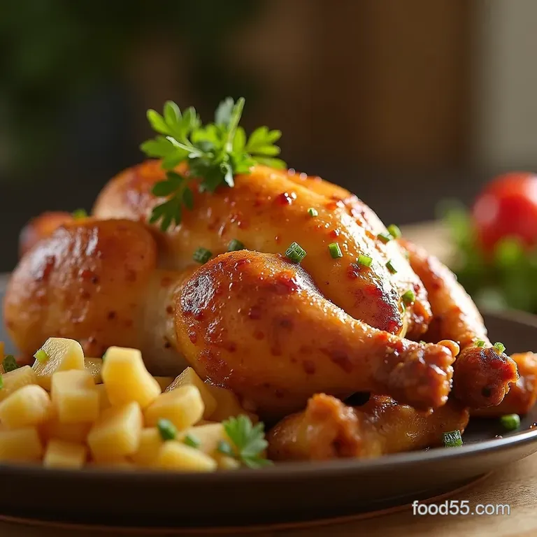 The Air Fryer Jubilee Impossibly Juicy Buttermilkbrined Whole Chicken presentation