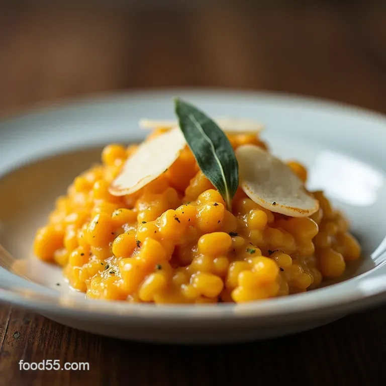 Velvet Autumn Creamy Butternut Squash Risotto with Sage Parmesan