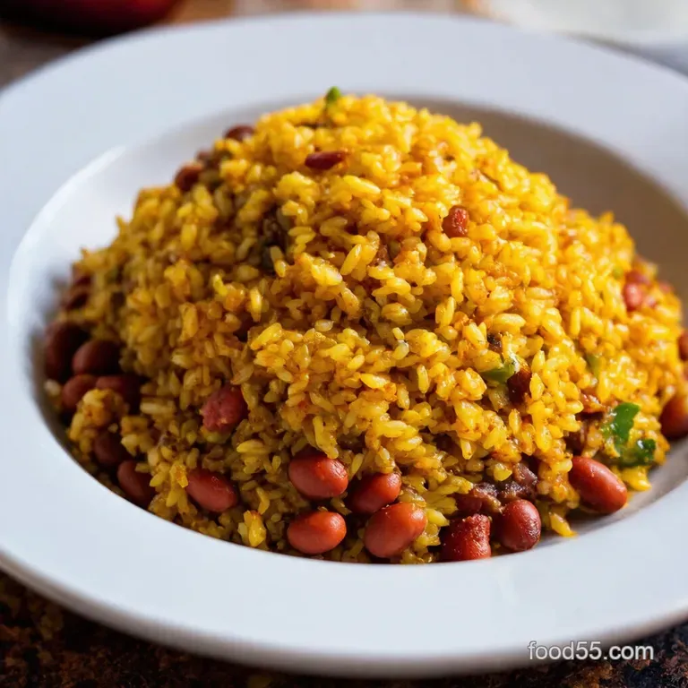 Caribbean Coconut Rice and Beans Island Vibes at Home presentation