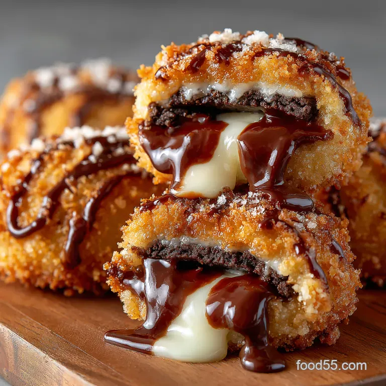 Carnivalstyle Fried Oreos Crispy Outside Gooey Inside presentation