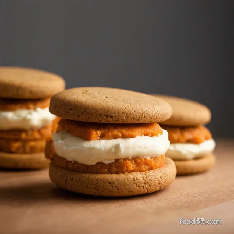 Carrot Cake Sandwich Cookies Creamcheese Filled presentation